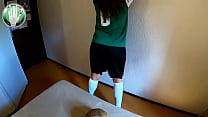 Naughty photoshoot with a young soccer girl